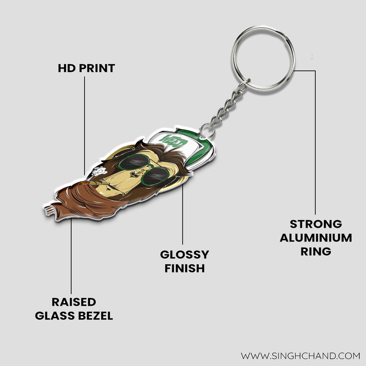 Monkey is crazy Keychain