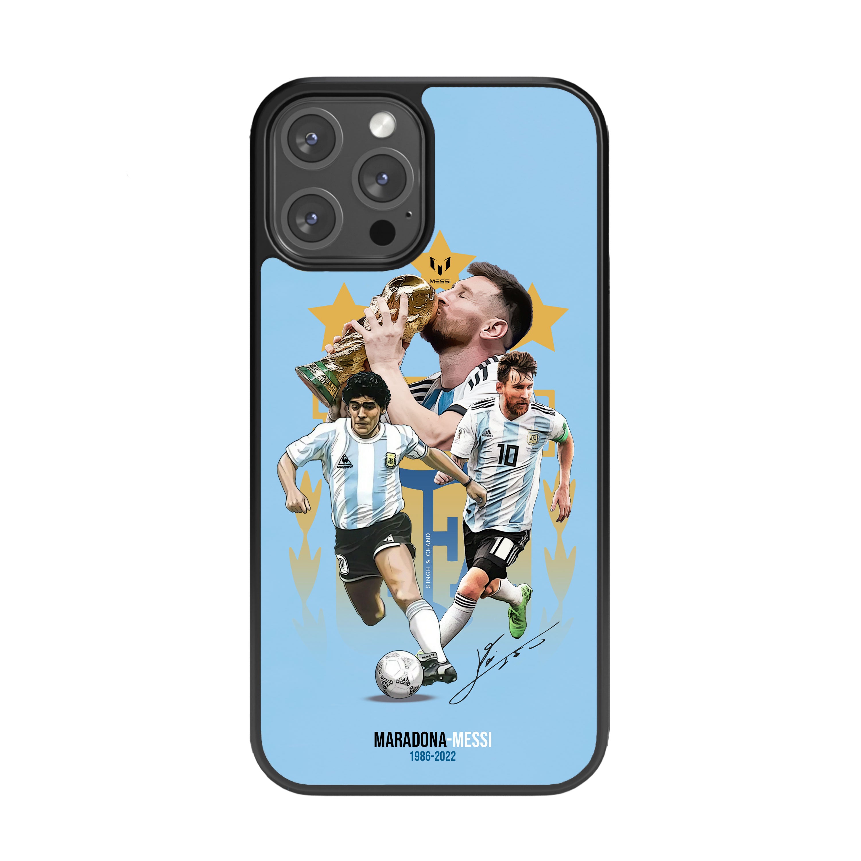 Lionel Messi The Last World Cup Glass Phone Case | SINGH & CHAND