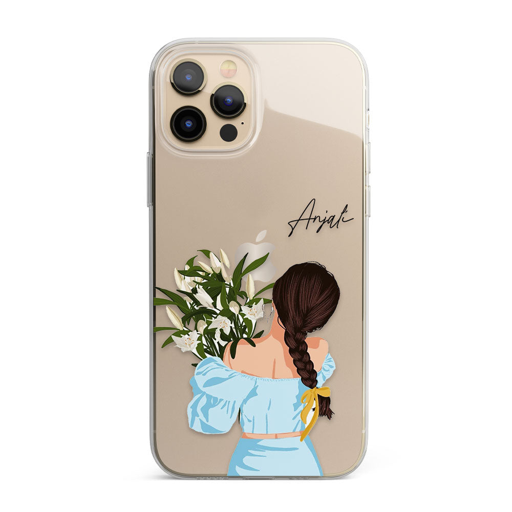 Floral Name Phone Case Iphone 11 Tulip Flower Girl Personalised