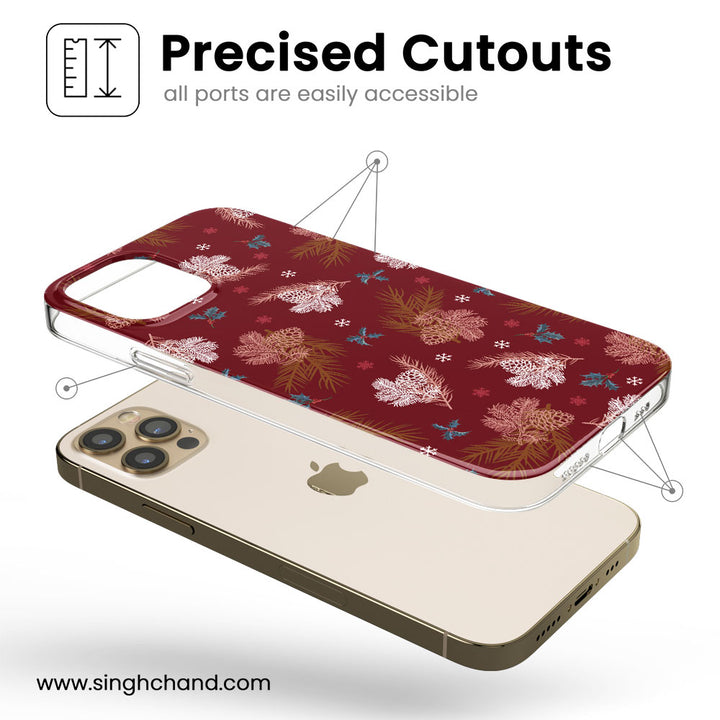 Festive Pinecone Themed Silicon Phone Case