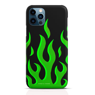 Green flame pinterest Matt Phone Case