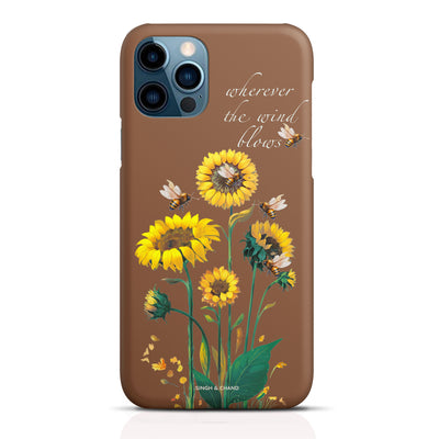 Sunflower and bees Matt Phone Case