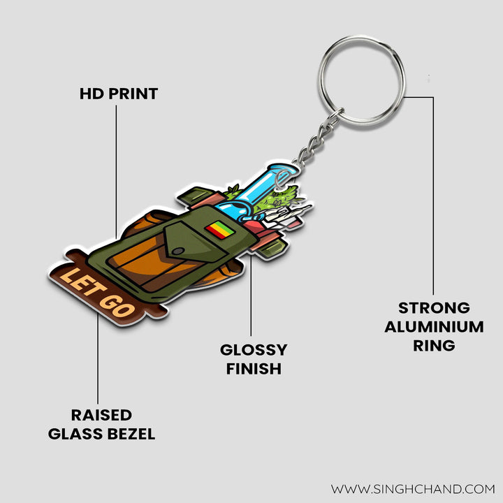 Lets go travellers Keychain