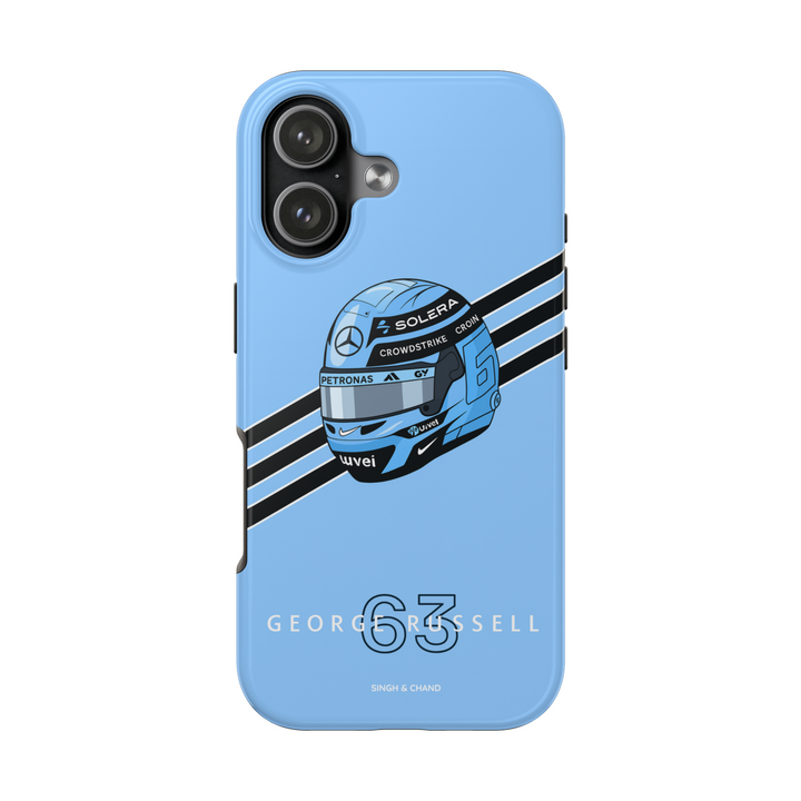 Azure Grid Trackline Edition Tough Phone Case