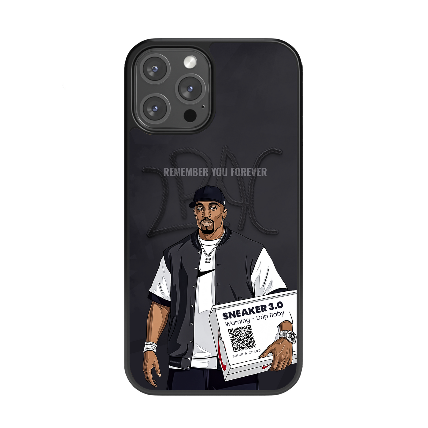 Sneaker 3.0 Limited Edition REMEMBER YOU FOREVER 2PAC Glass Phone Case