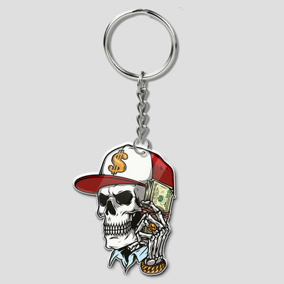 Money Skull Keychain