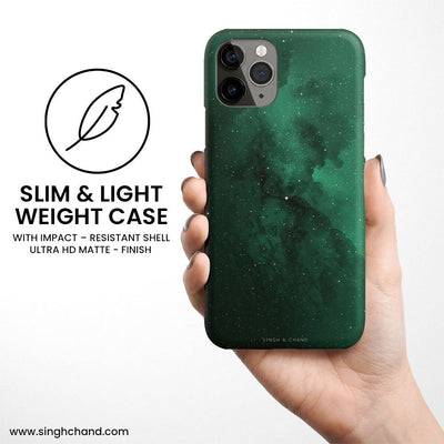 GREEN GALAXY Matt Phone Case