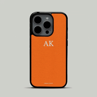 Personalised Initials Leather Phone Case