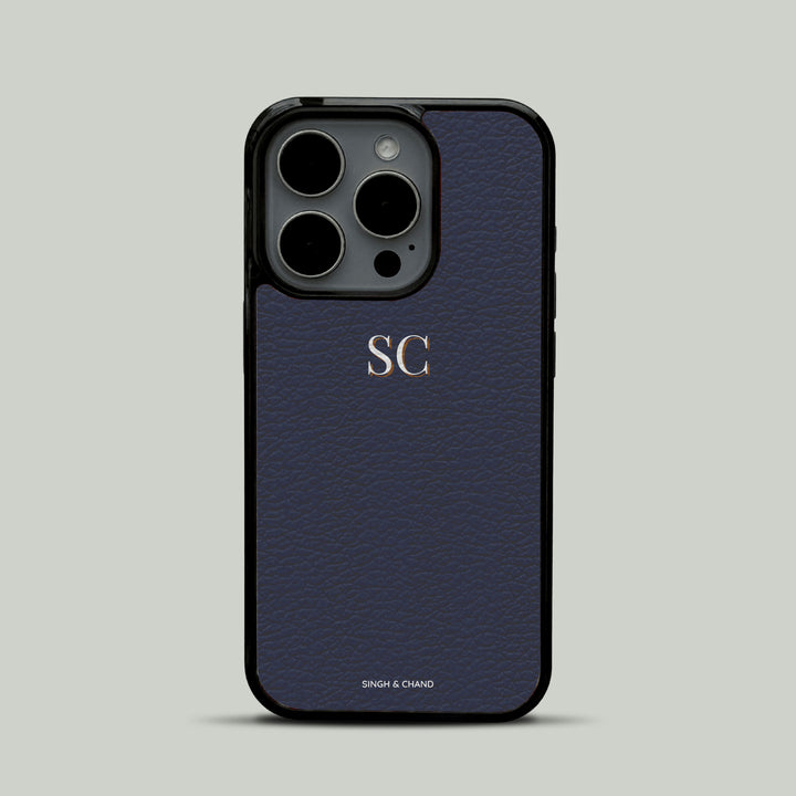Personalised Initials Leather Phone Case