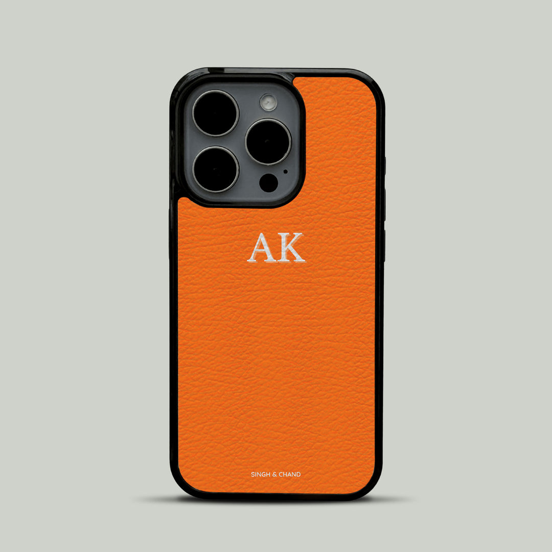 Personalised Initials Leather Phone Case