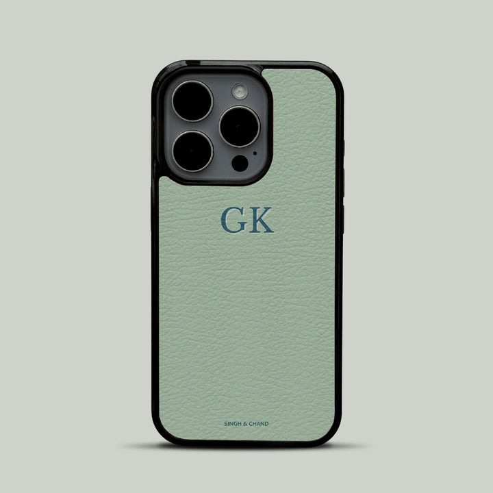 Personalised Initials Leather Phone Case