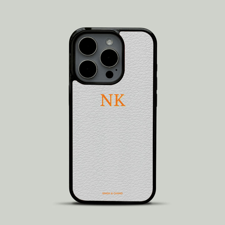 Personalised Initials Leather Phone Case