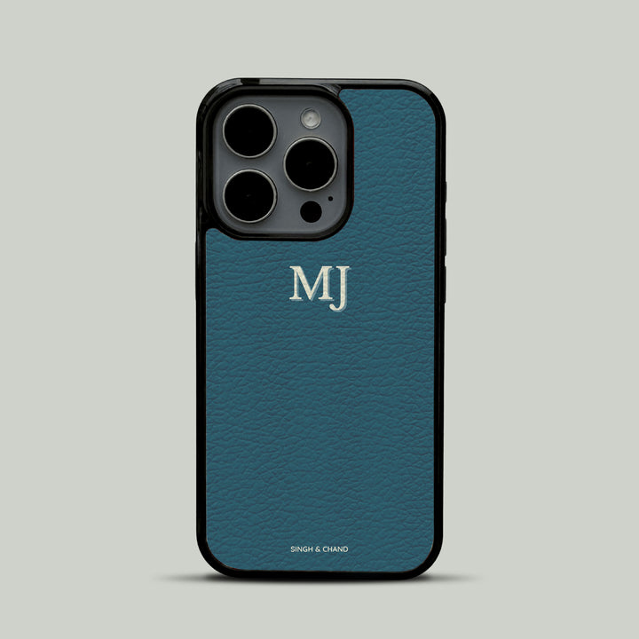 Personalised Initials Leather Phone Case