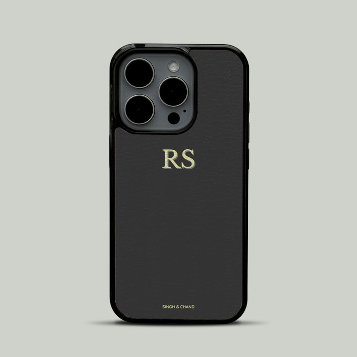 Personalised Initials Leather Phone Case