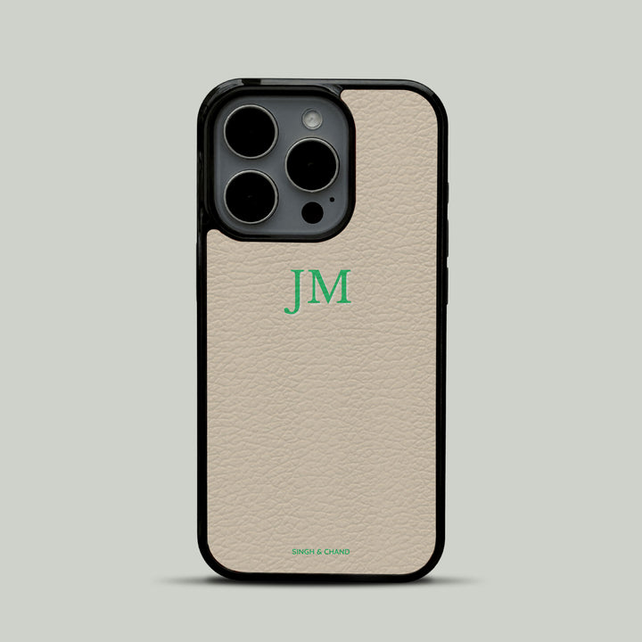 Personalised Initials Leather Phone Case