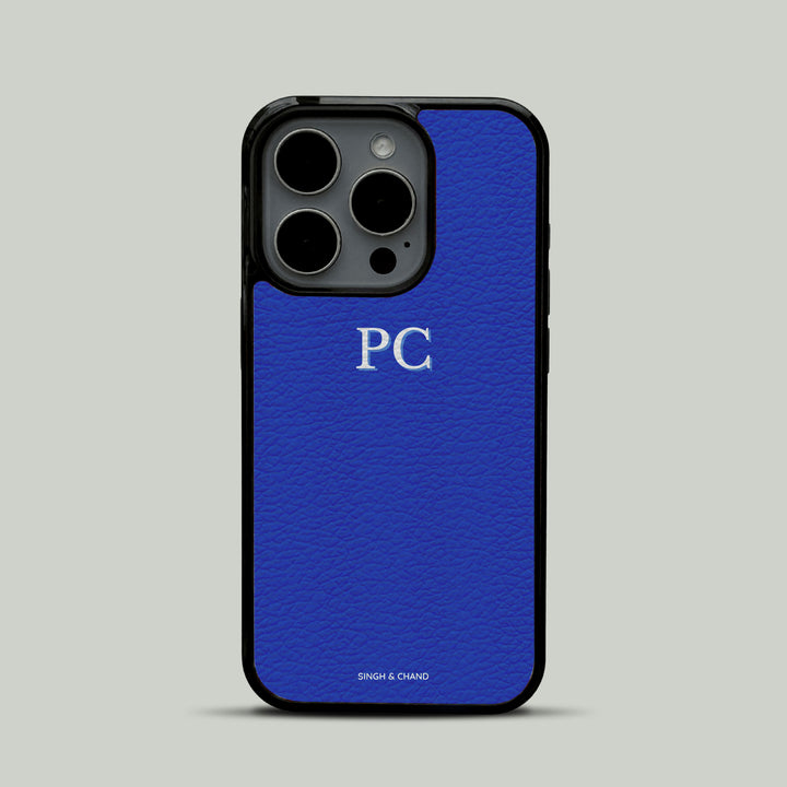 Personalised Initials Leather Phone Case