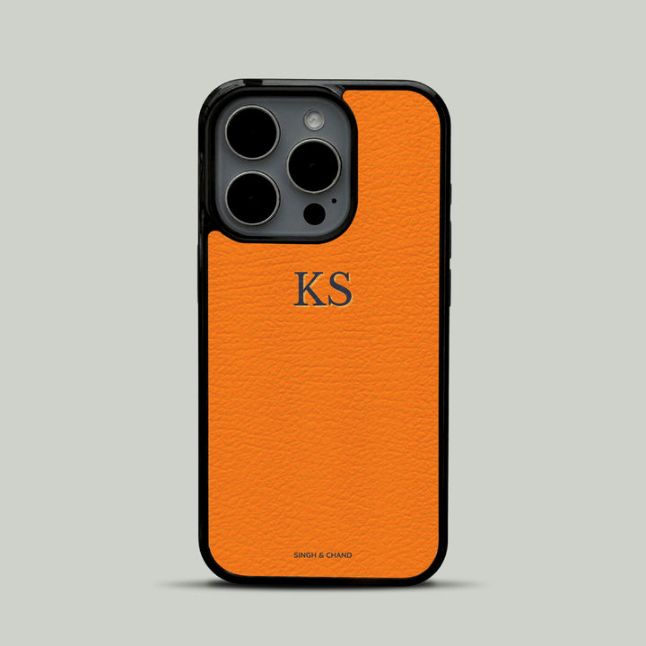 Personalised Initials Leather Phone Case