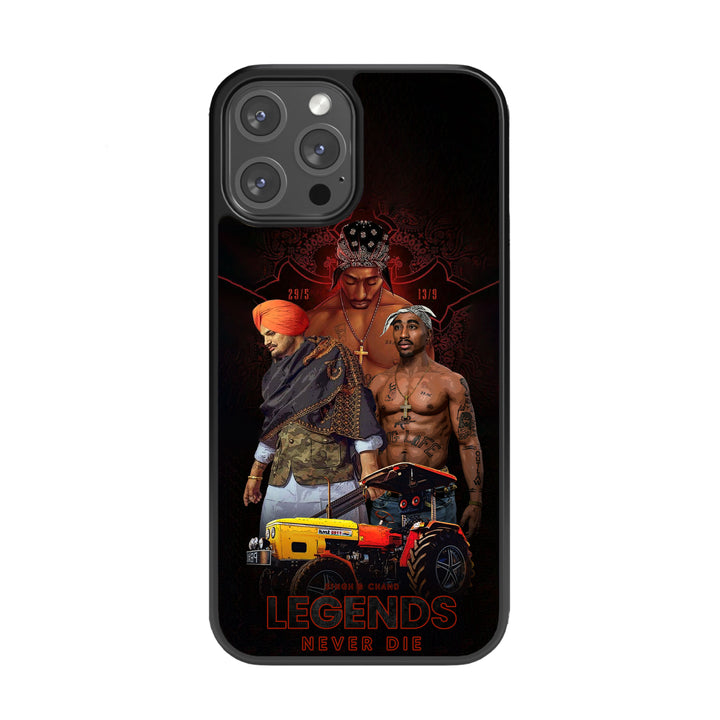 2Pac Moosewala Legends Never Die Glass Phone Case