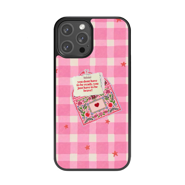 Brave, Not Perfect Glass Phone Case