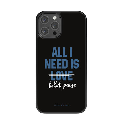 Boht Paise Glass Phone Case