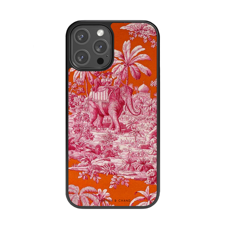 Elephant Trails Glass Phone Case