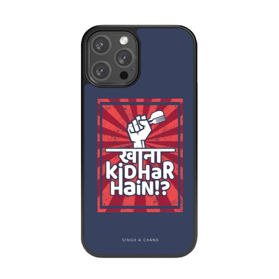 Khana Kidhar Hain Glass Phone Case