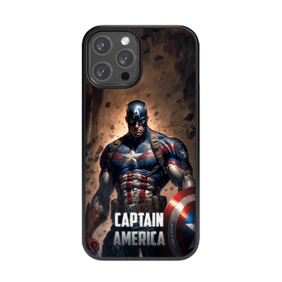 Captain America Glass Phone Case