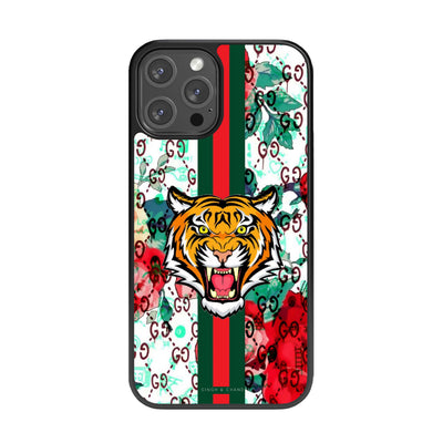 Tiger Printed Glass Phone Case