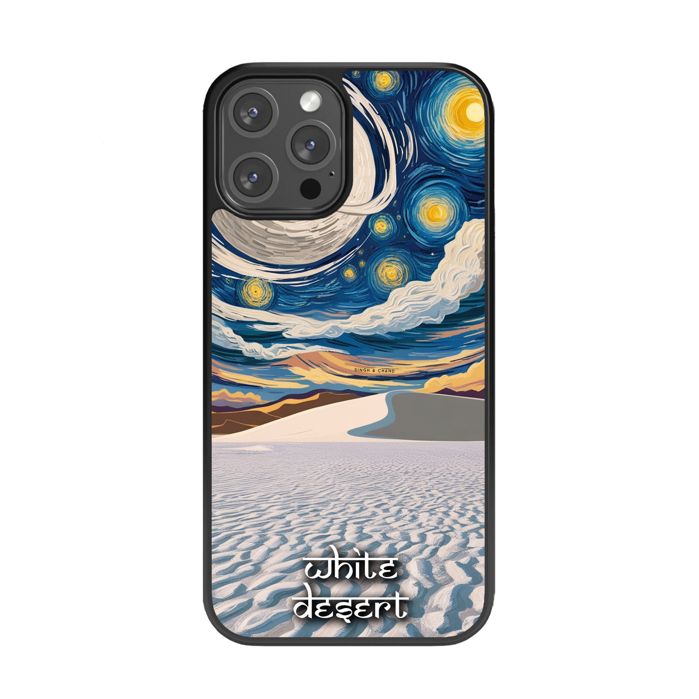 Kutch White Desert City Style Glass Phone Case