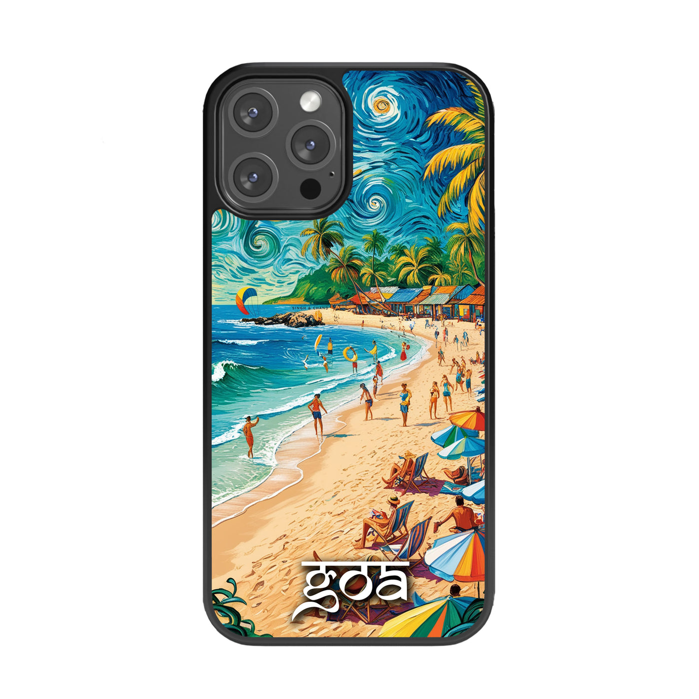 Goa Coastal Paradise City Style Glass Phone Case