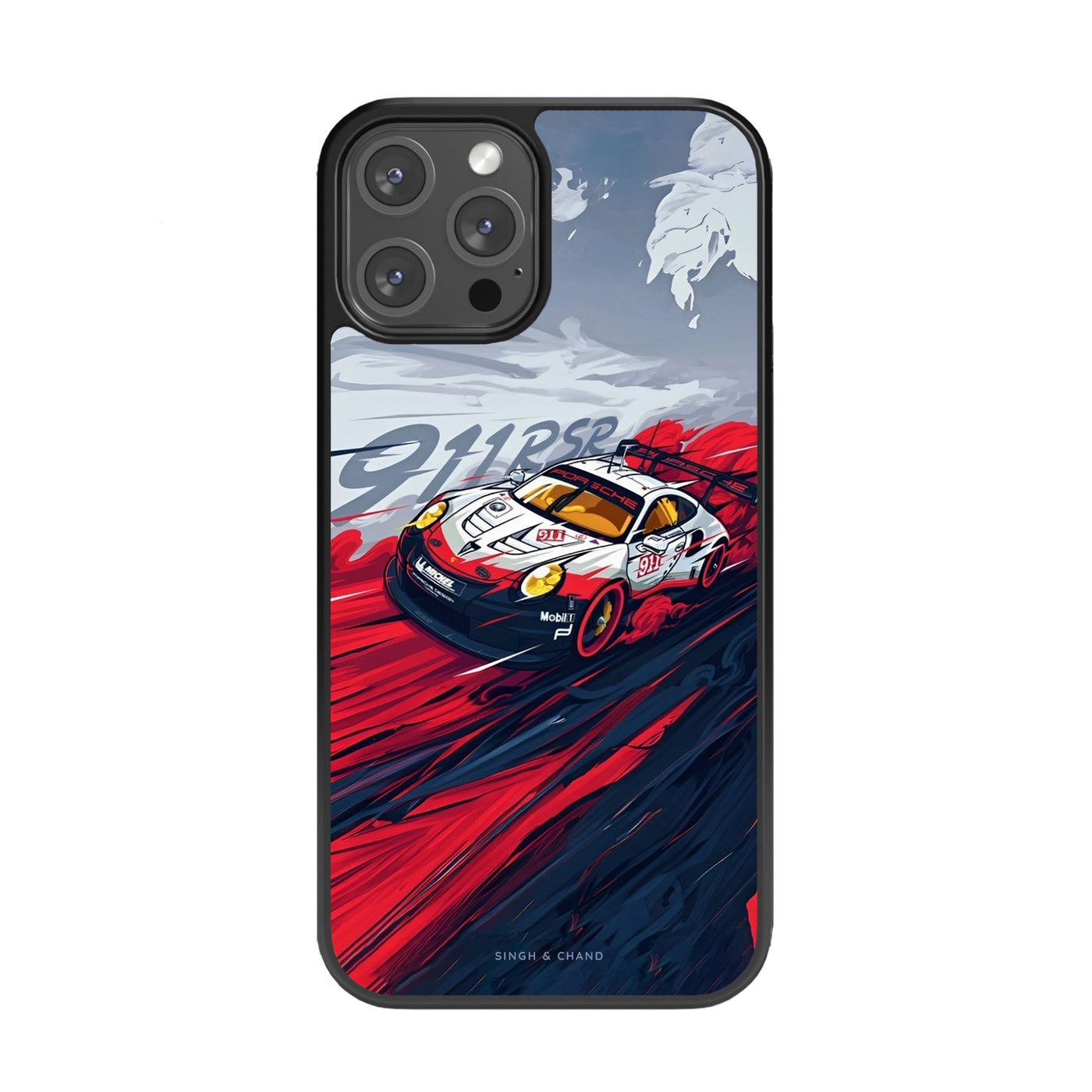 911 RSR Supercar Glass Phone Case