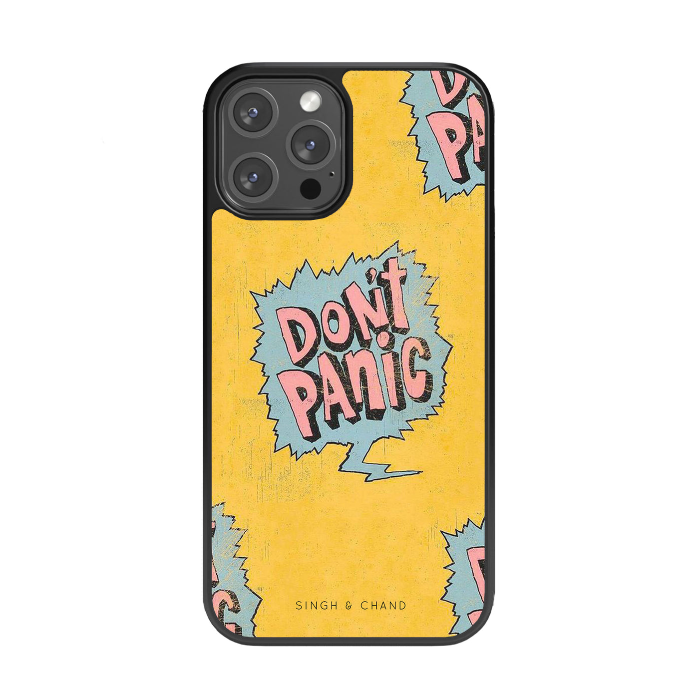 DON'T PANIC Glass Phone Case