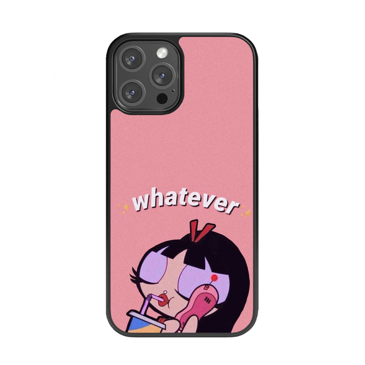 Whatever Vibes Only Glass Phone Case