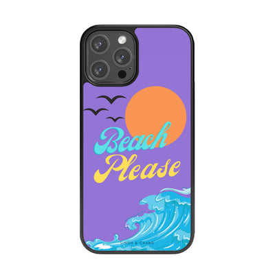 BEACH PLEASE Glass Phone Case