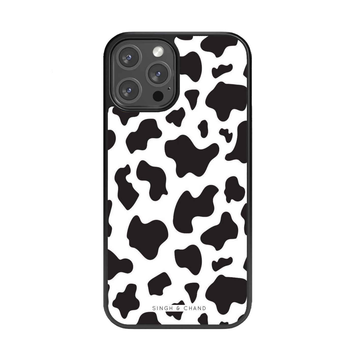 Cow Print Glass Phone Case