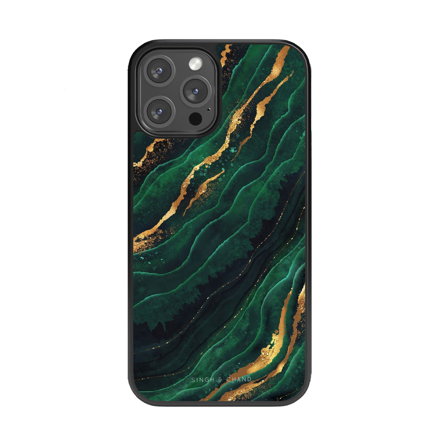 FLUID ART EMERALD Glass Phone Case