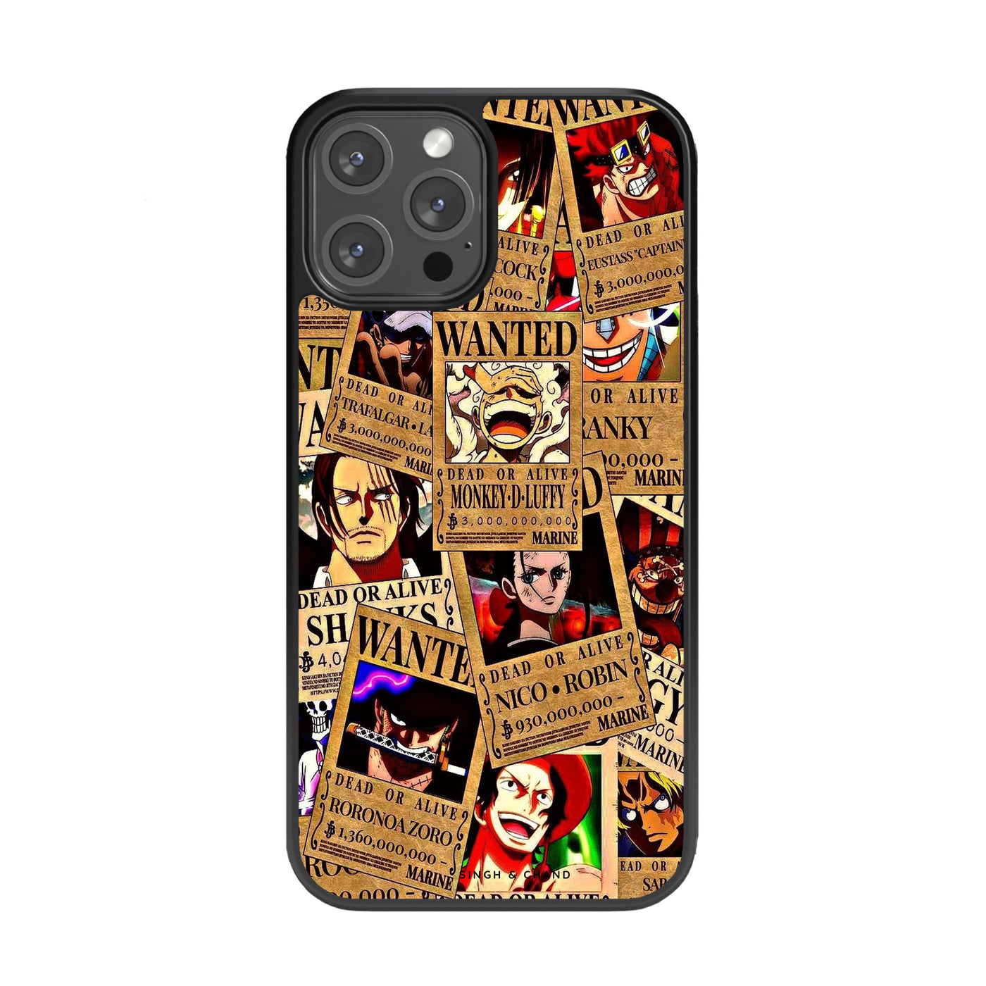 Wanted Posters One Piece Anime Glass Phone Case