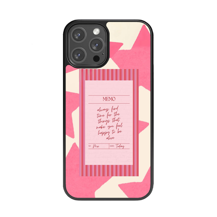 Memo to Self Glass Phone Case