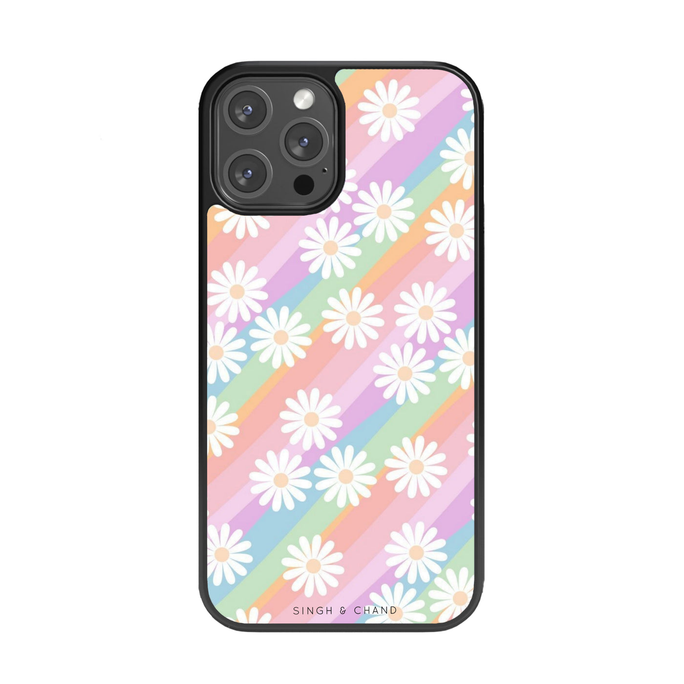 Daisy Flowers Multicolour Glass Phone Case