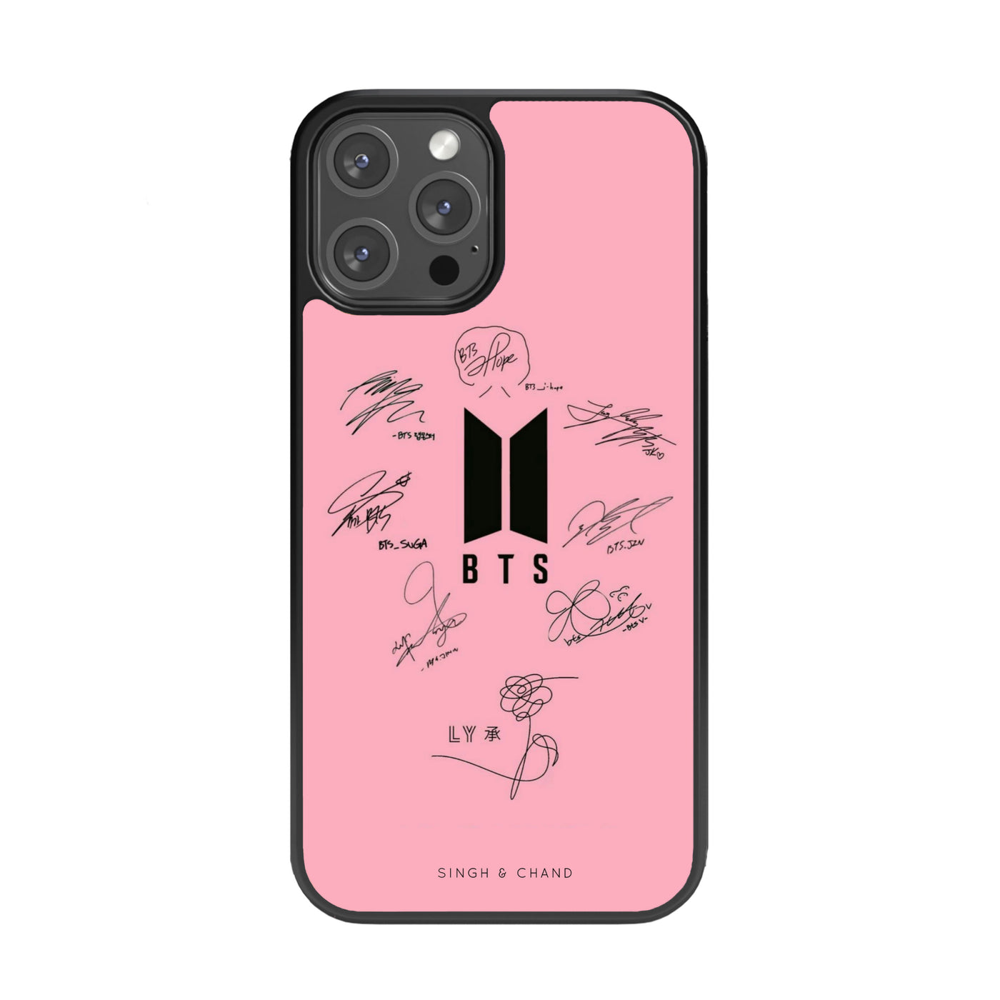 BTS Autograph Glass Phone Case