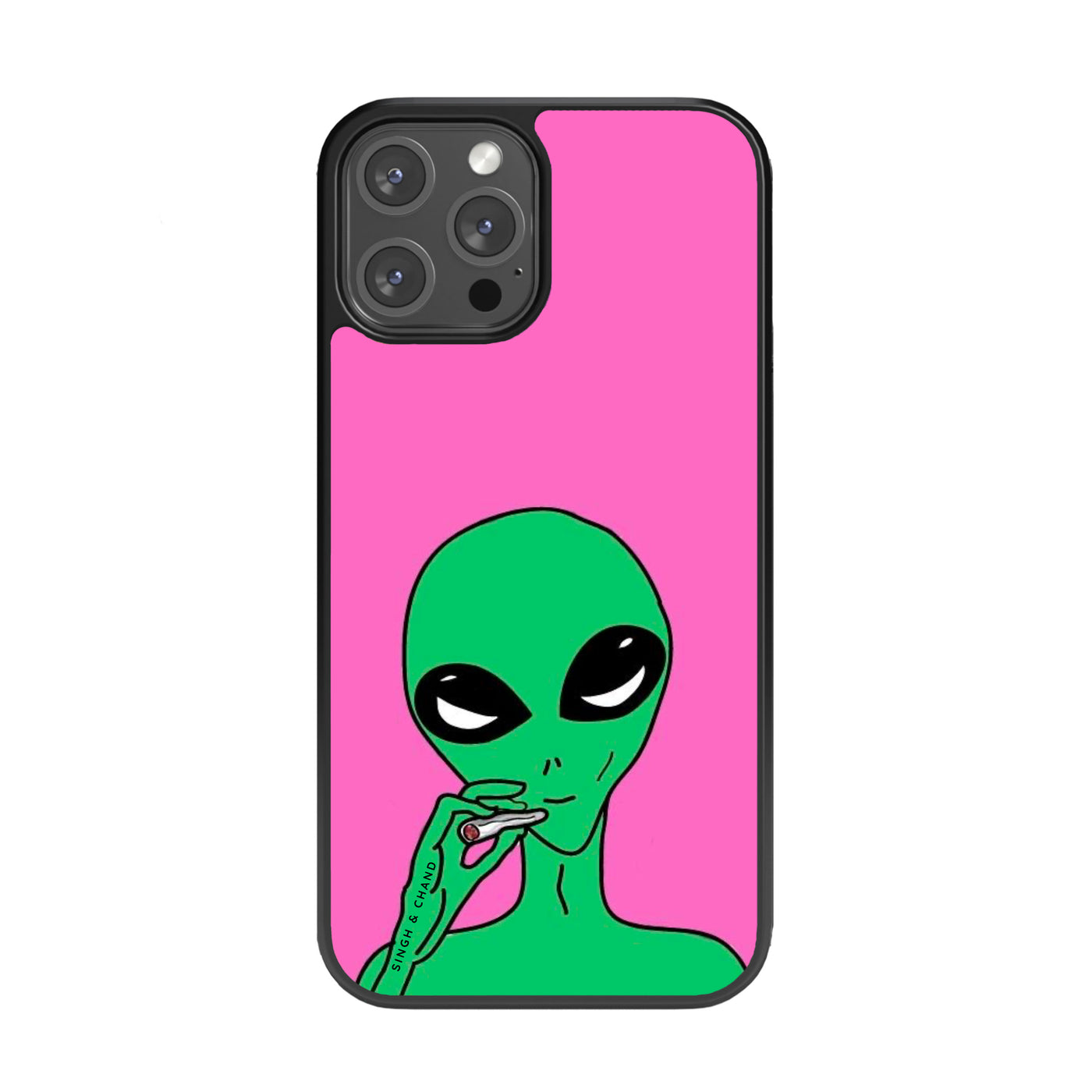 funky Alien Glass Phone Case