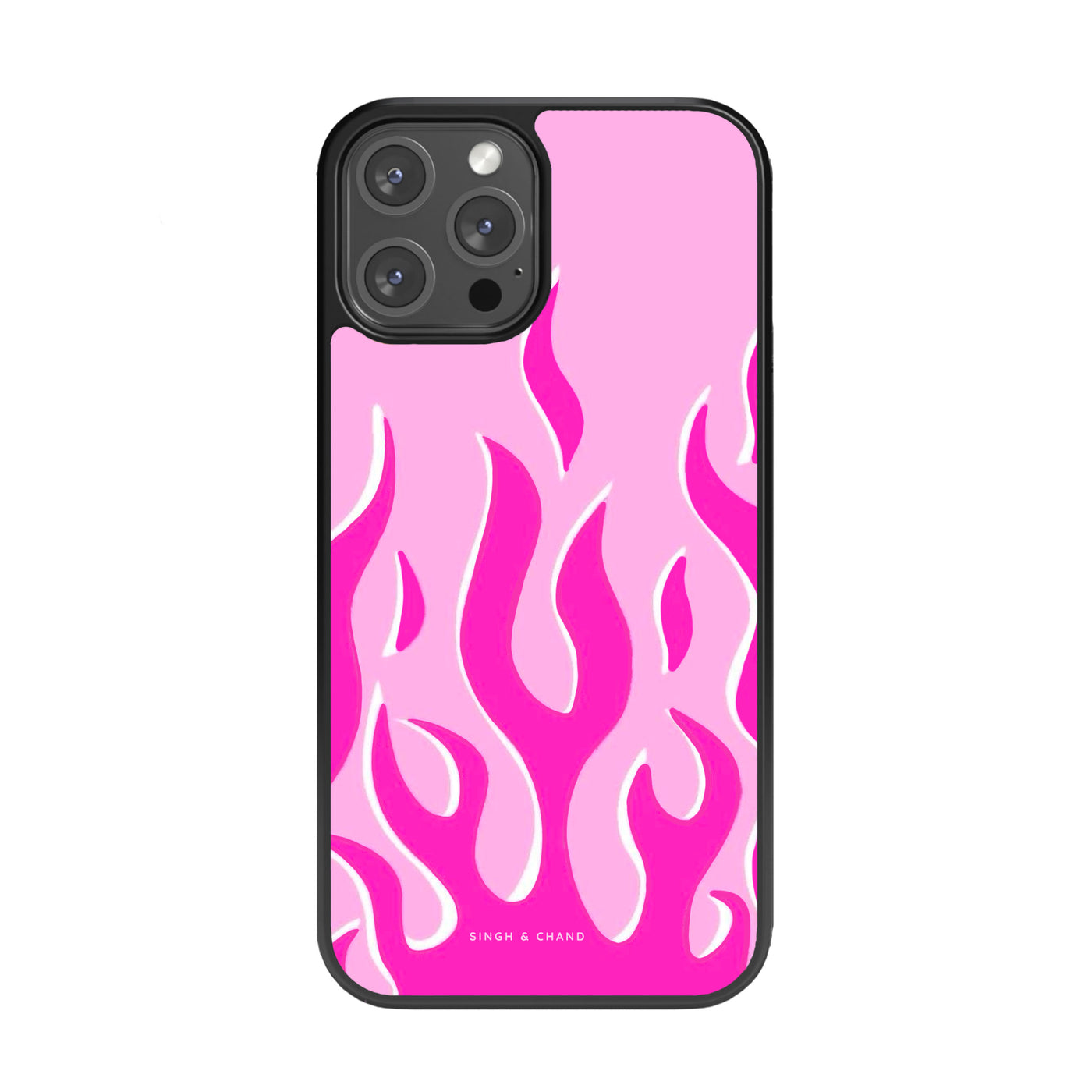 Barbie theme flame Glass Phone Case