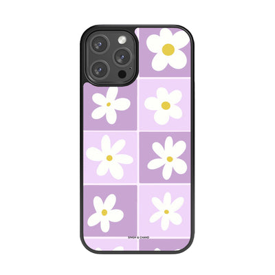 Blooming Squares Glass Phone Case