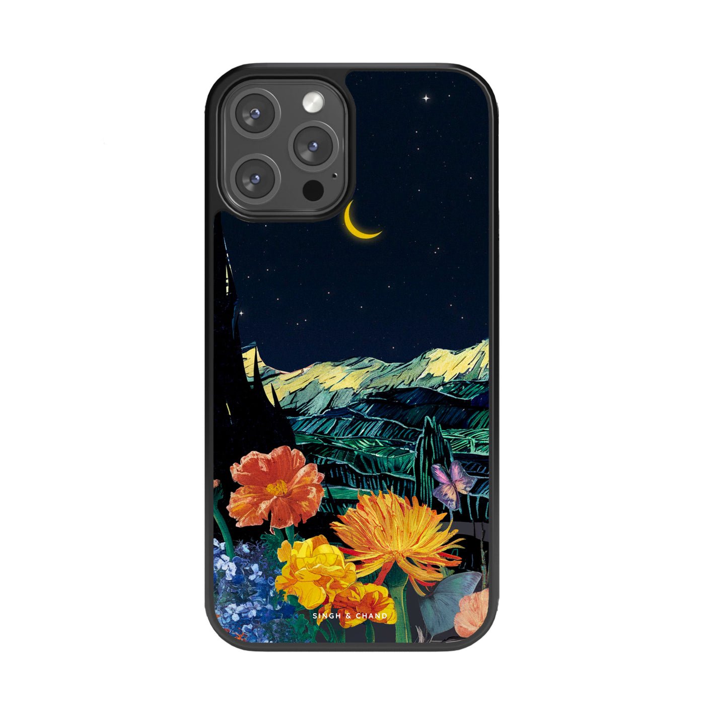 Crescent Moon Glass Phone Case