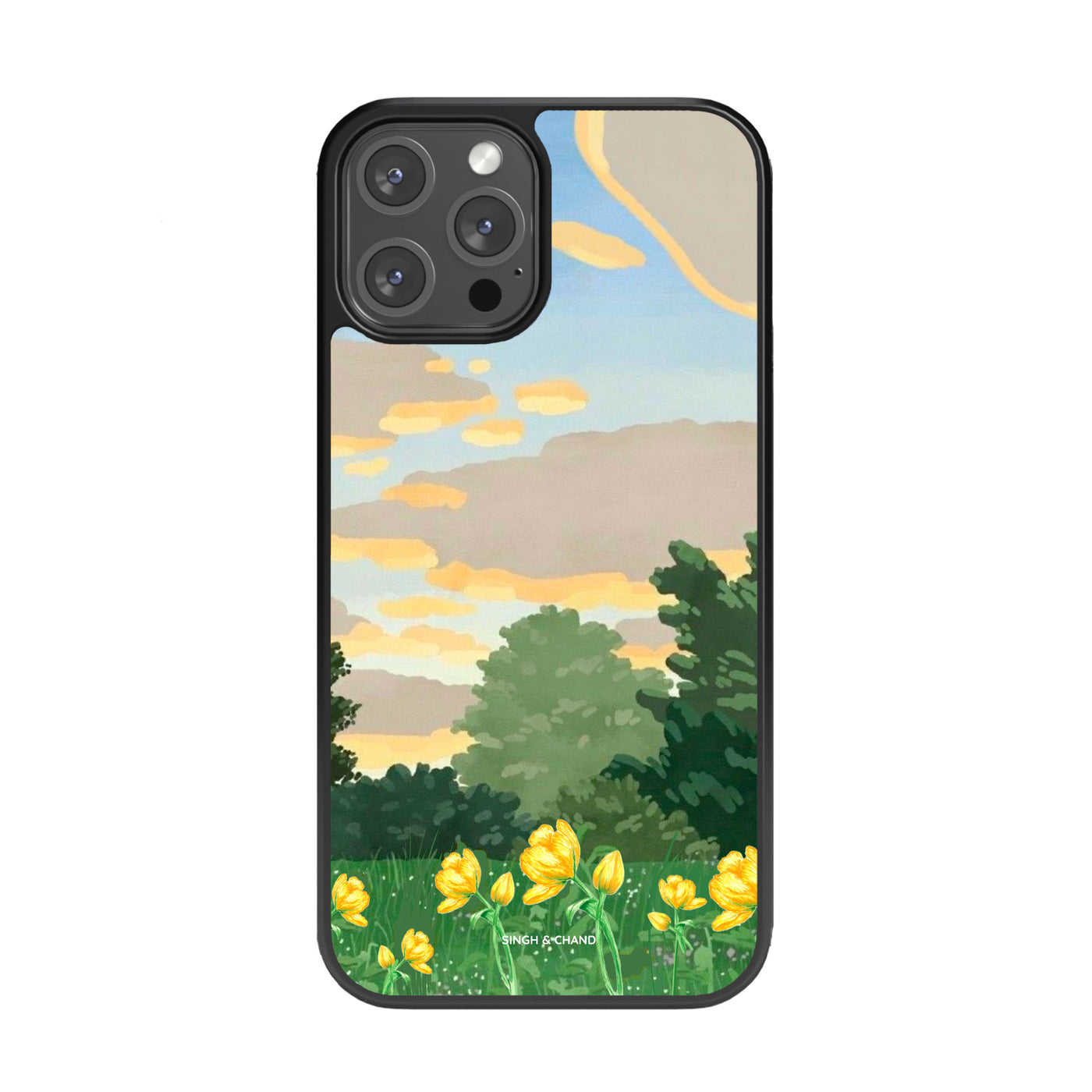 Cloud Meadow Glass Phone Case