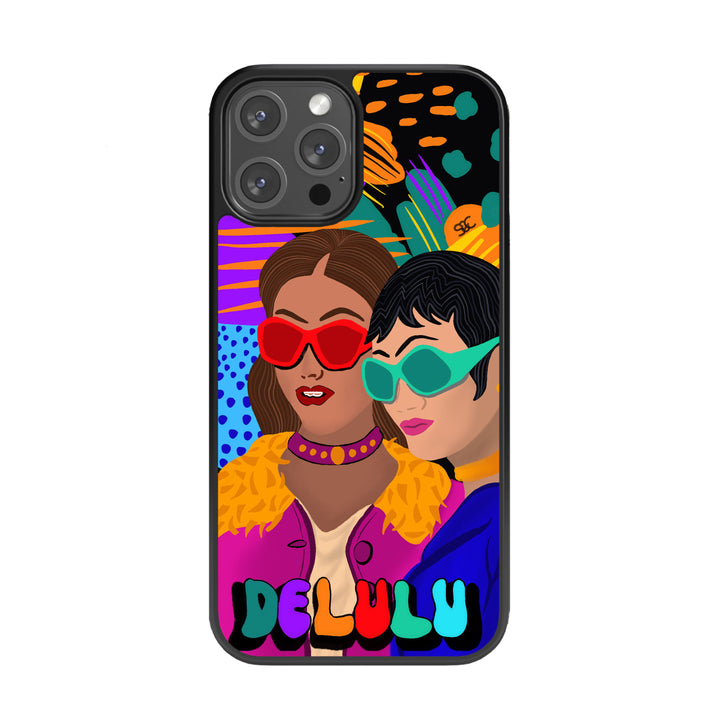 Delulu Vibe Tribe Glass Phone Case