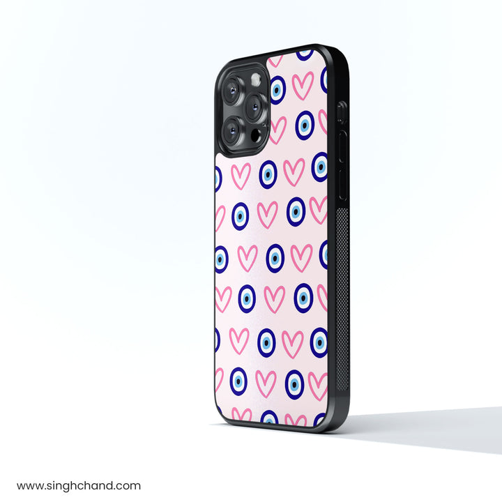 Hearts & Eyes Glass Phone Case