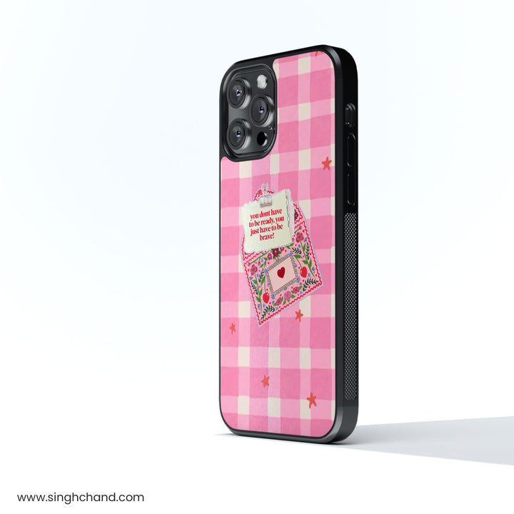 Brave, Not Perfect Glass Phone Case