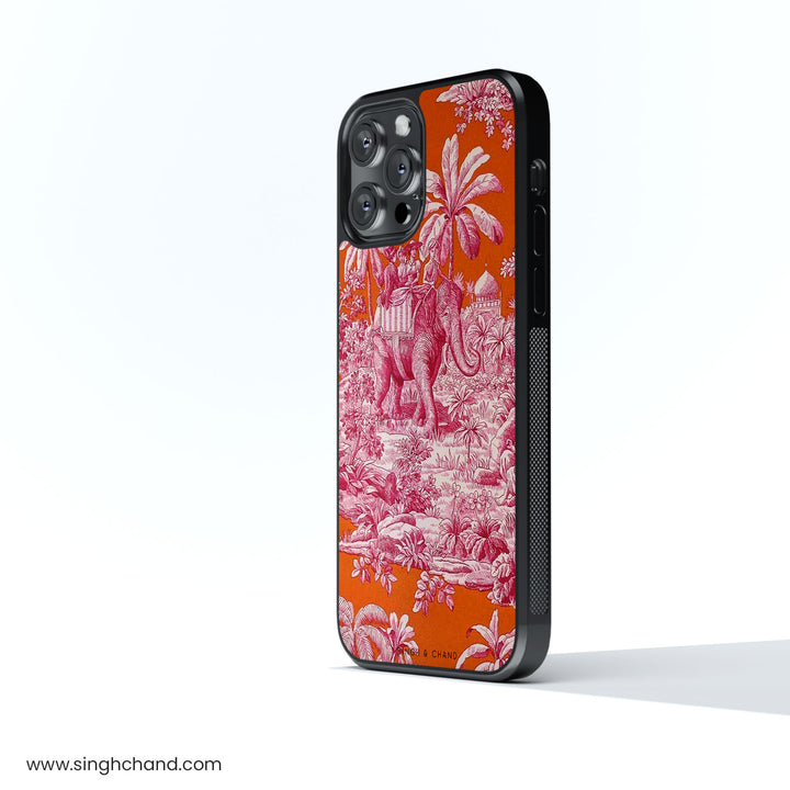 Elephant Trails Glass Phone Case