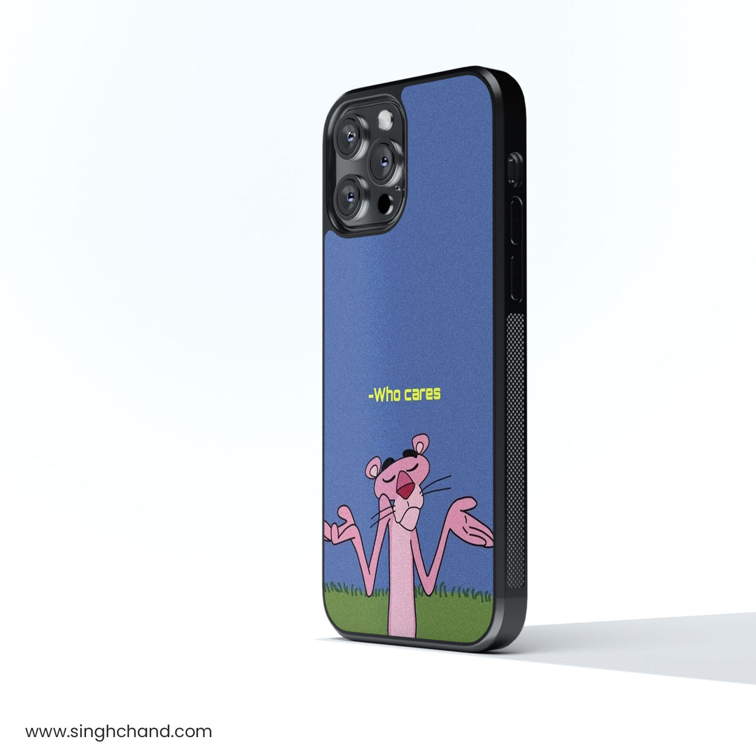 Who Cares  Glass Phone Case